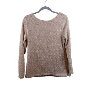 Jennifer Lopez Pink Embroidered Glitter Blouse Size Large